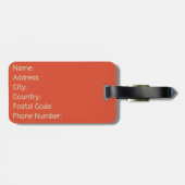 Aztekendesign in orangen, beigen und blauen Farben Gepäckanhänger (Rückseite horizontal)