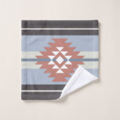 Aztekendesign in rosa und blau badhandtuch set (Waschlappen)
