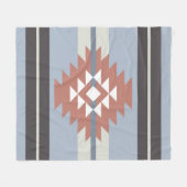 Aztekendesign in rosa und blau fleecedecke (Vorderseite (Horizontal))