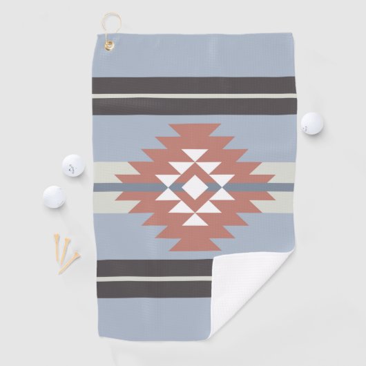 Aztekendesign in rosa und blau golfhandtuch (Insitu)