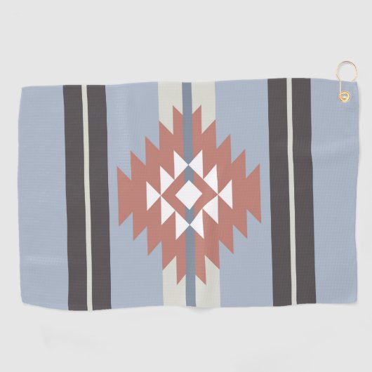 Aztekendesign in rosa und blau golfhandtuch (Horizontal)