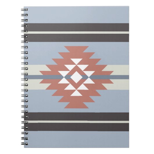Aztekendesign in rosa und blau notizblock (Vorderseite)