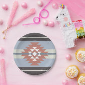Aztekendesign in rosa und blau pappteller (Party)