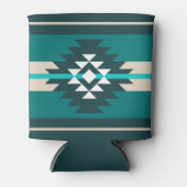 Aztekendesign in türkisfarbener Farbe Dosenkühler (Vorderseite)