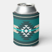 Aztekendesign in türkisfarbener Farbe Dosenkühler (Kanne Rückseite)