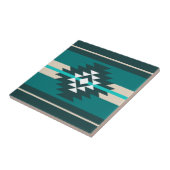 Aztekendesign in türkisfarbener Farbe Fliese (Seite)