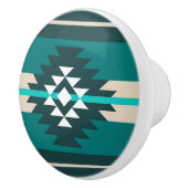 Aztekendesign in türkisfarbener Farbe Keramikknauf (Rechts)