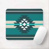 Aztekendesign in türkisfarbener Farbe Mousepad (Mit Mouse)