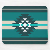 Aztekendesign in türkisfarbener Farbe Mousepad (Vorne)