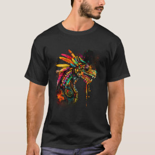Aztekendrache Gefiederte Schlange Maya Mexikanisch T-Shirt