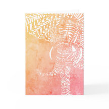 Aztekenfarben Elephantische Kontur Rosa Orange