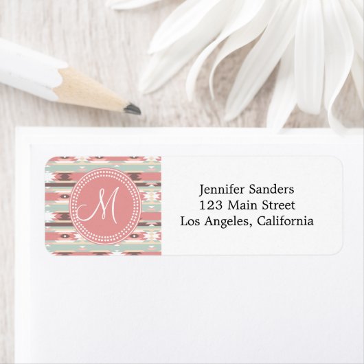 Aztekenfarben-Monogramm-Muster (Insitu)