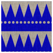 Aztekengebirge - Blau auf Weiß Stoff (Nahaufnahme)
