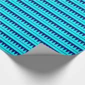 Aztekengebirge - Cyan on Deep Navy Geschenkpapier (Ecke)