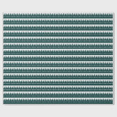 Aztekengebirge - Dunkelgrün auf Weiß Geschenkpapier (Flach)