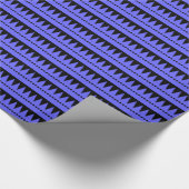 Aztekengebirge - Elektrisches Blau auf schwarz Geschenkpapier (Ecke)