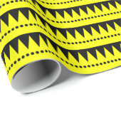 Aztekengebirge - Gelb auf schwarz Geschenkpapier (Rolleneckpunkt)