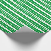 Aztekengebirge - grün auf Weiß Geschenkpapier (Ecke)