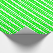 Aztekengebirge - grün auf Weiß Geschenkpapier (Ecke)