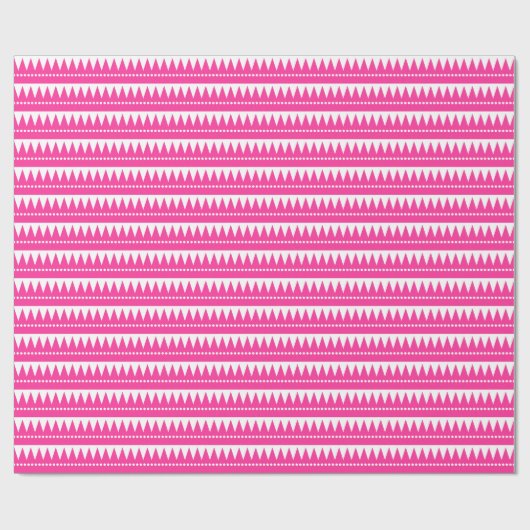 Aztekengebirge - Heiß rosa auf Weiß Geschenkpapier (Flach)