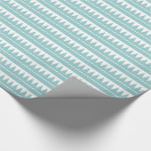 Aztekengebirge - Hellblaue Farbe auf Weiß Geschenkpapier (Ecke)