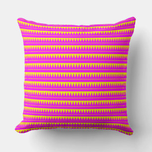 Aztekengebirge - Magenta mit Gelb Kissen