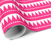 Aztekengebirge - Neon Red on White Geschenkpapier (Rolleneckpunkt)