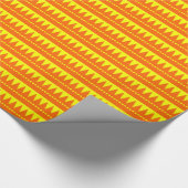 Aztekengebirge - orange auf gelb geschenkpapier (Ecke)