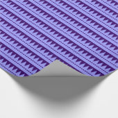 Aztekengebirge - Pastellblau auf Lila Geschenkpapier (Ecke)