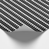 Aztekengebirge - Schwarz auf Weiß Geschenkpapier (Ecke)