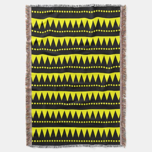 Aztekengebirge - Schwarz und Gelb Decke (Vorderseite Vertikal)
