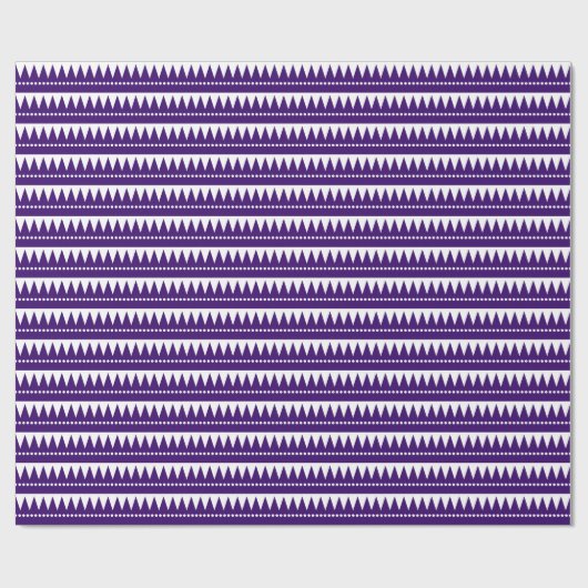 Aztekengebirge - Tief Lila in Weiß Geschenkpapier (Flach)