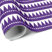 Aztekengebirge - Tief Lila in Weiß Geschenkpapier (Rolleneckpunkt)
