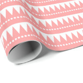 Aztekengebirge - Weiß rosa Geschenkpapier (Rolleneckpunkt)