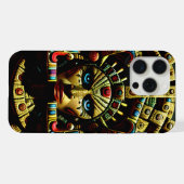 Aztekengesichtsmuster Vier iPhone Hülle (Rückseite (Horizontal))