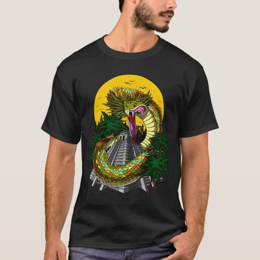 Aztekengott Quetzalcoatl T-Shirt (Vorderseite)
