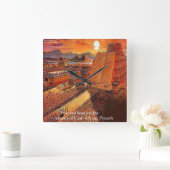 Aztekenimperium und berühmte Sprichwörteruhr Quadratische Wanduhr (Zuhause)