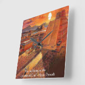 Aztekenimperium und berühmte Sprichwörteruhr Quadratische Wanduhr (Winkel)