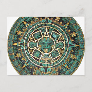 Aztekenkalender im Detail Postkarte