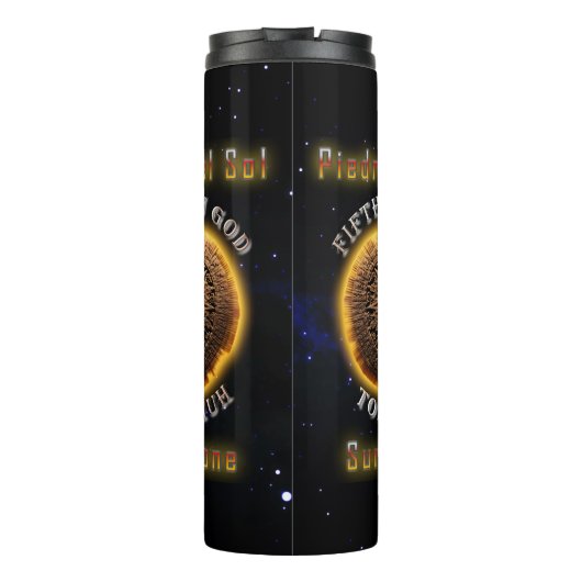 Aztekenkalender Thermosbecher (Rückseite)