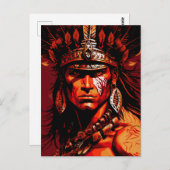 Aztekenkrieger, Aztekenkultur, Maya-Kultur Postkarte (Vorne/Hinten)