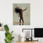 Aztekenkriegsempfehlung für die Sonne Poster (Heimbüro)