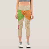Aztekenkultur Capri Leggings (Vorderseite)