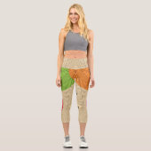 Aztekenkultur Capri Leggings (Vorderseite)