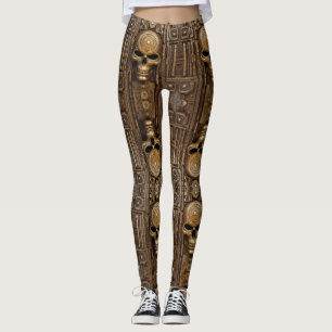 Aztekenkunst, lebendig, die Kultur reflektiert Leggings