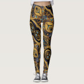 Aztekenkunst, lebendig, die Kultur reflektiert Leggings (Vorderseite)