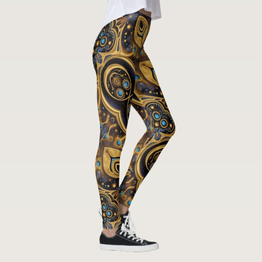 Aztekenkunst, lebendig, die Kultur reflektiert Leggings (Rechts)