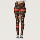 Aztekenkunst, lebendig, die Kultur reflektiert Leggings (Vorderseite)