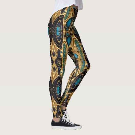 Aztekenkunst, lebendig, die Kultur reflektiert Leggings (Rechts)