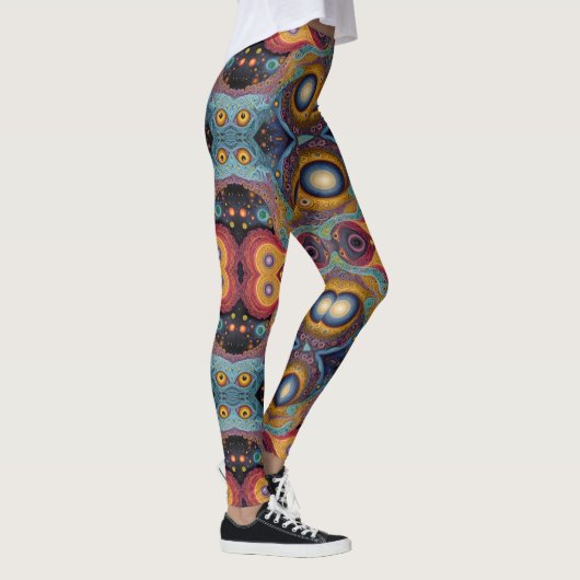 Aztekenkunst, lebendig, die Kultur reflektiert Leggings (Rechts)